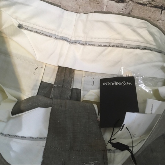 NWT YVES SAINT LAURENT linen/Cotton blend pants - Picture 9 of 16